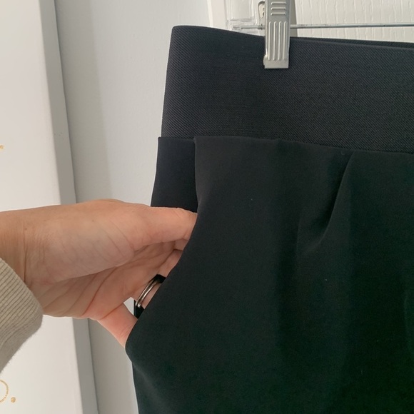 Club Monaco Benellie Skirt 10 faux wrap pleated midi elastic waist pockets - Picture 12 of 14